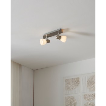 Plafoniera ENEA nichel satinat Eglo 90984, 30x7 cm, 2xE14