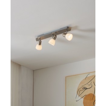 Plafoniera ENEA nichel satinat Eglo 90985, 50x7 cm, 3xE14