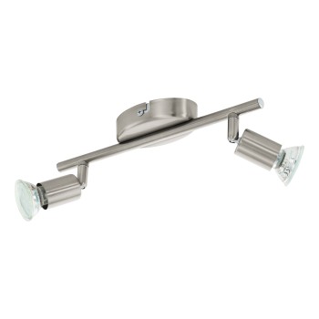 Plafoniera BUZZ-LED nichel satinat Eglo 92596, 28.5x6.5 cm, 2xGU10