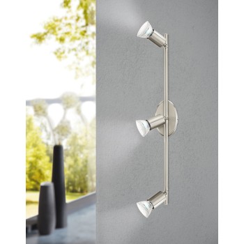 Plafoniera BUZZ-LED nichel satinat Eglo 92596, 28.5x6.5 cm, 2xGU10