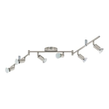Plafoniera BUZZ-LED nichel satinat Eglo 92599, 105x6.5 cm, 6xGU10