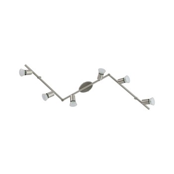 Plafoniera BUZZ-LED nichel satinat Eglo 92599, 105x6.5 cm, 6xGU10