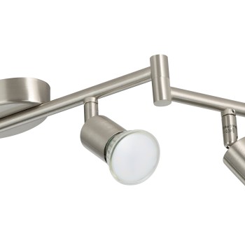 Plafoniera BUZZ-LED nichel satinat Eglo 92599, 105x6.5 cm, 6xGU10
