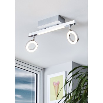 Plafoniera LED LED CARDILLIO 1 aluminium/crom Eglo 96179, 38.5x8.5 cm, 3.2W