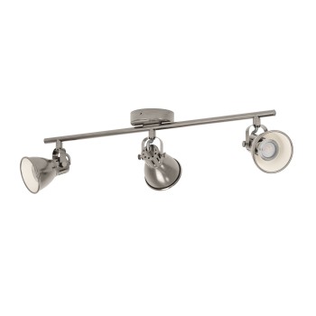 Plafoniera SERAS antique nickel/crem Eglo 96554, 59.5x6.5 cm, 3xGU10