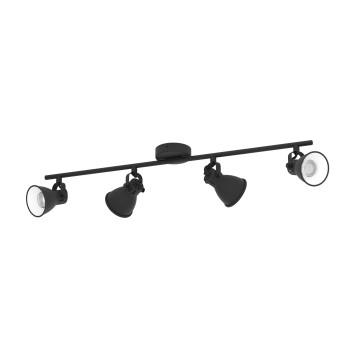 Plafoniera SERAS 2 negru Eglo 98408, 77x6.5 cm, 4xGU10