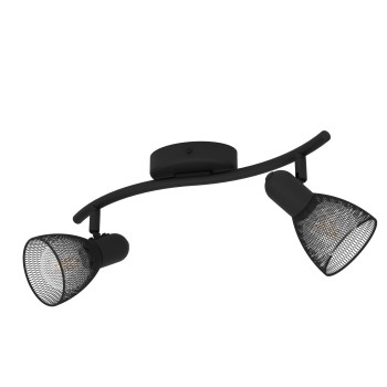 Plafoniera CAROVIGNO negru Eglo 98622, 36.5x15 cm, 2xE14