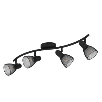 Plafoniera CAROVIGNO negru Eglo 98623, 64x15 cm, 4xE14