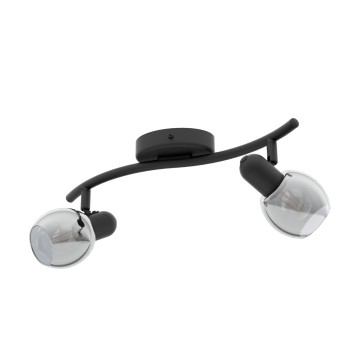 Plafoniera POLLICA negru Eglo 98625, 36.5x16.5 cm, 2xE14