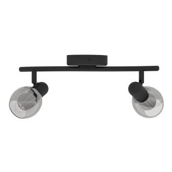 Plafoniera POLLICA negru Eglo 98625, 36.5x16.5 cm, 2xE14