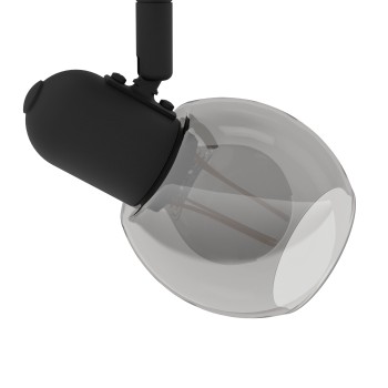 Plafoniera POLLICA negru Eglo 98625, 36.5x16.5 cm, 2xE14