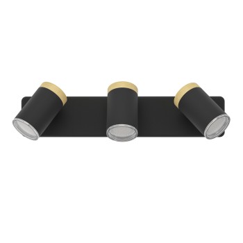 Plafoniera CONSUMA negru/maro Eglo 300002, 40x10 cm, 3xGU10