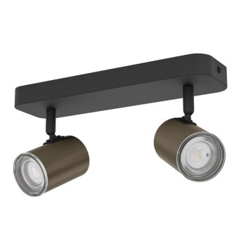 Plafoniera CONSUMA 1 bronz/negru Eglo 300588, 28x8 cm, 2xGU10
