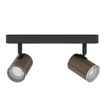 Plafoniera CONSUMA 1 bronz/negru Eglo 300588, 28x8 cm, 2xGU10