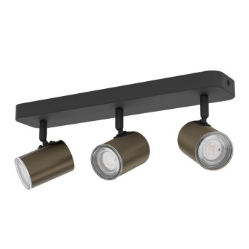 Plafoniera CONSUMA 1 bronz/negru Eglo 300589, 40x8 cm, 3xGU10