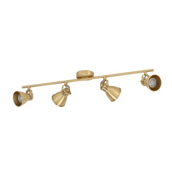 Plafoniera SERAS brushed brass/auriu Eglo 900173, 77x6.5 cm, 4xGU10