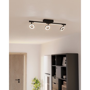 Plafoniera LED LED CARDILLIO 2 negru Eglo 900515, 68.5x8.5 cm, 3.2W