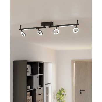 Plafoniera LED LED CARDILLIO 2 negru Eglo 900516, 98.5x8.5 cm, 3.2W