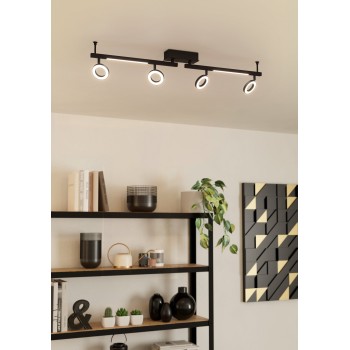 Plafoniera LED LED CARDILLIO 2 negru Eglo 900516, 98.5x8.5 cm, 3.2W