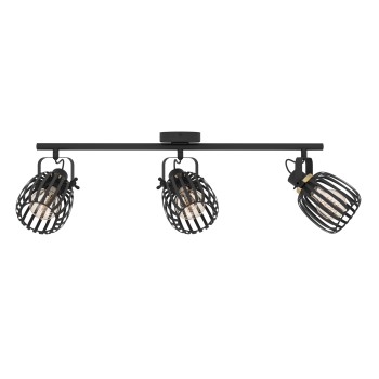 Plafoniera GIRONA negru/brushed brass Eglo 900663, 77.5x19 cm, 3xE27