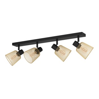 Plafoniera COSLADA negru Eglo 900695, 79x8 cm, 4xE27