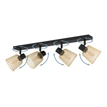 Plafoniera COSLADA negru Eglo 900695, 79x8 cm, 4xE27