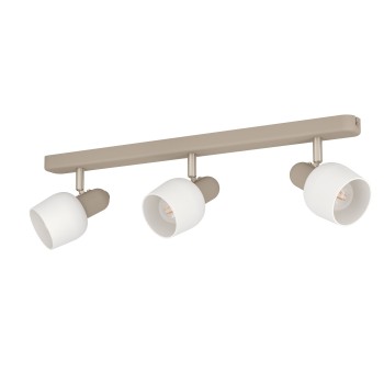 Plafoniera CORATO sandy/nichel satinat Eglo 900716, 52x12.5 cm, 3xE14