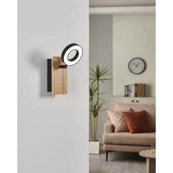 Plafoniera LED LED RIELVES maro/negru Eglo 901202, L7 cm, 4.2W