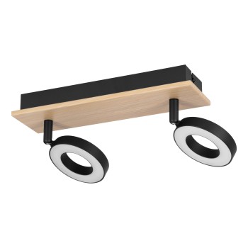 Plafoniera LED LED RIELVES maro/negru Eglo 901203, 28x7 cm, 4.2W