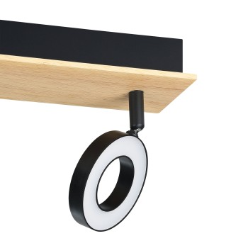 Plafoniera LED LED RIELVES maro/negru Eglo 901203, 28x7 cm, 4.2W