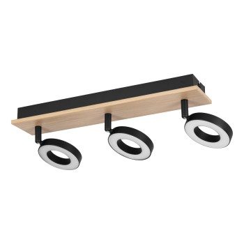Plafoniera LED LED RIELVES maro/negru Eglo 901204, 40x7 cm, 4.2W