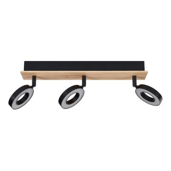 Plafoniera LED LED RIELVES maro/negru Eglo 901204, 40x7 cm, 4.2W
