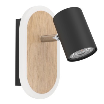 Plafoniera LED LED RIMBOCCHI negru/maro Eglo 901631, 18x10 cm, 7W