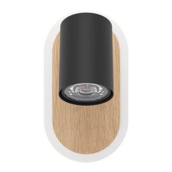 Plafoniera LED LED RIMBOCCHI negru/maro Eglo 901631, 18x10 cm, 7W