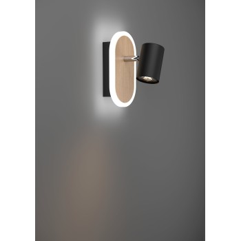 Plafoniera LED LED RIMBOCCHI negru/maro Eglo 901631, 18x10 cm, 7W