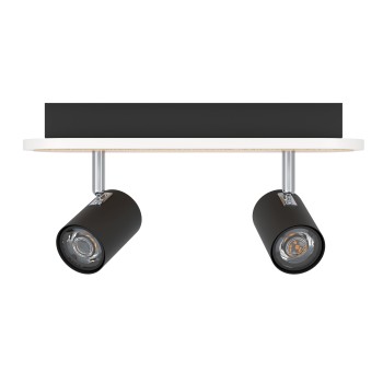 Plafoniera LED LED RIMBOCCHI negru/maro Eglo 901632, 34x10 cm, 12W