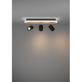 Plafoniera LED LED RIMBOCCHI negru/maro Eglo 901633, 46x10 cm, 20W