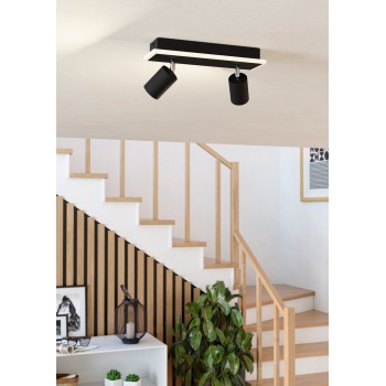 Plafoniera LED LED RIMBOCCHI 1 negru Eglo 901635, 34x10 cm, 12W