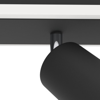 Plafoniera LED LED RIMBOCCHI 1 negru Eglo 901636, 46x10 cm, 20W