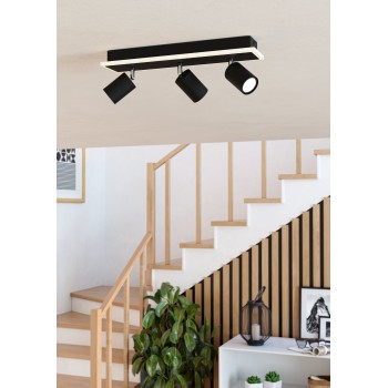 Plafoniera LED LED RIMBOCCHI 1 negru Eglo 901636, 46x10 cm, 20W