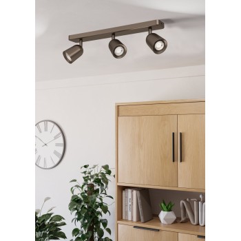 Plafoniera CAMALDOLI dark bronze Eglo 901951, 52x4.5 cm, 3xGU10