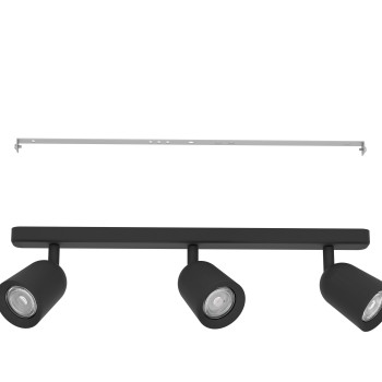 Plafoniera CAMALDOLI negru Eglo 901954, 52x4.5 cm, 3xGU10