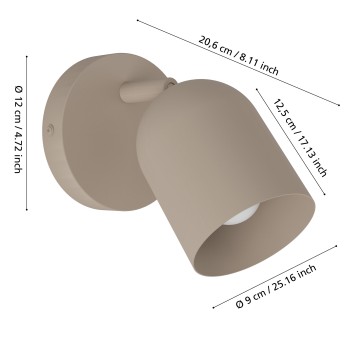 Aplica de perete tip spot TILSTON Eglo 44161, 1xE14