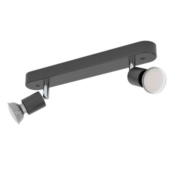 Plafoniera STECCI-E negru Eglo 74212, 30x4.5 cm, 2xGU10