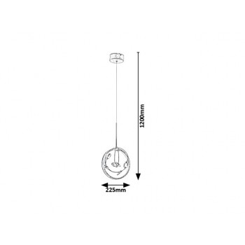 Pendul Modern CHRISSY 1493 Rabalux, LED 7W, Metal, Crom - 1