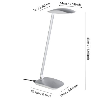 Lampa de birou LED CAJERO Eglo 95694, 4.8W