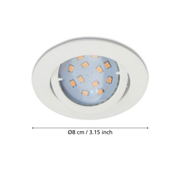 Set 3 spoturi incastrate TEDO Eglo 31683, D8 cm, 3xGU10