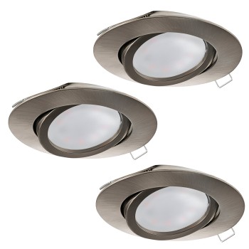 Set 3 spoturi incastrate TEDO Eglo 31689, D8 cm, 3xGU10