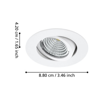 Set 3 spoturi incastrate LED SALICETO Eglo 33391, D8.8 cm, 3x6W