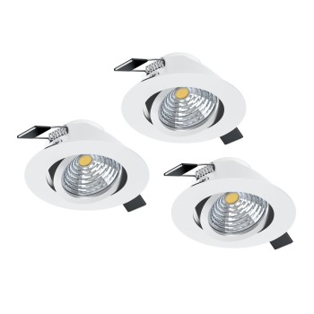 Set 3 spoturi incastrate LED SALICETO Eglo 33391, D8.8 cm, 3x6W